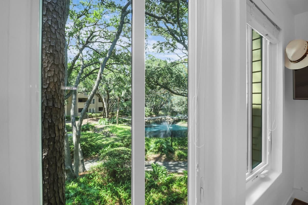 Amazing lagoon and ocean views from the master bedroom window